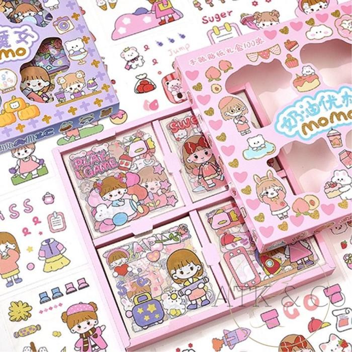 

Diary of Momo Series Flake Deco Stickers - Stiker Lucu Satuan