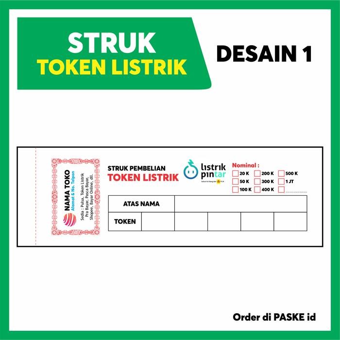 

STRUK PEMBELIAN TOKEN LISTRIK NOTA TOKEN LISTRIK CUSTOM SESUAI NAMA USAHA SENDIRI Kertas Kertas