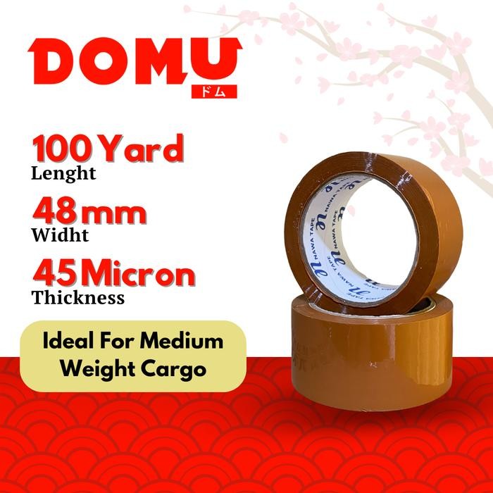 

Lakban Isolasi Coklat Murah 100/90 Yard Merk Nawa 48/45 mm