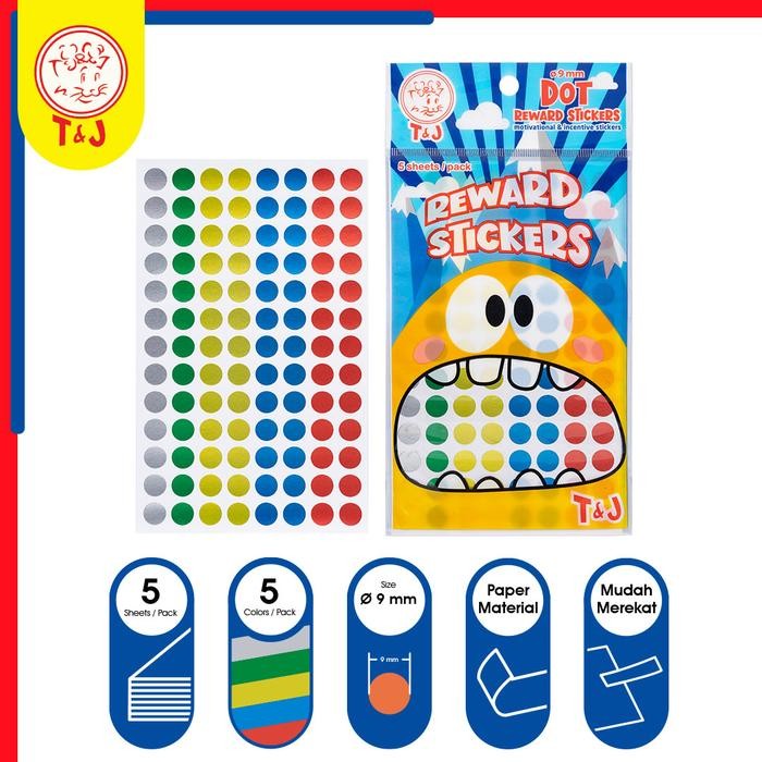 

T&J REWARD STICKER DOT 9 MM