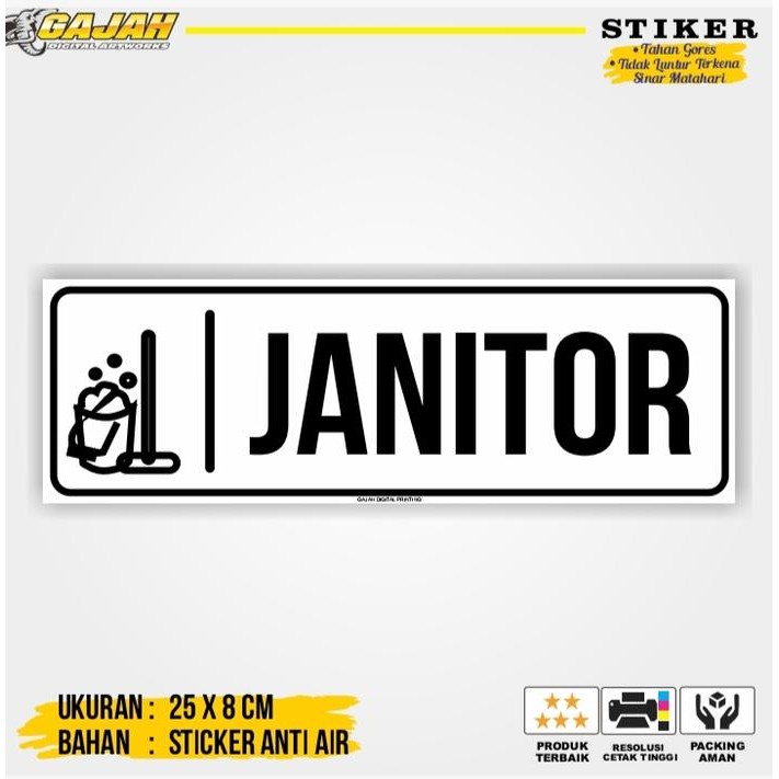 

Stiker Ruang Janitor / Stiker Penunjuk Janitor