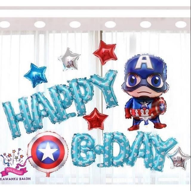 

Terlaris CAPTAIN AMERIKA DEKORASI HAPPY BDAY/BALON FOIL CAPTAIN AMERIKA SALE