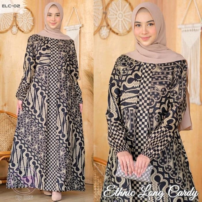 (Allthebest) GAMIS BATIK CARDY JUMBO TERBARU KATUN PRIMIS GAMIS BATIK WANITA DEWASA DRESS ABAYA
