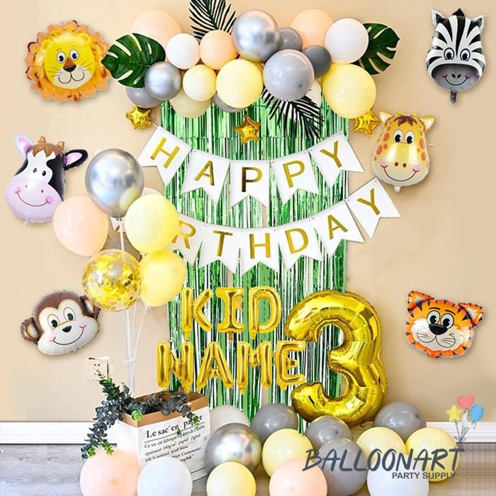 

Terlaris JUNGLE CHAIN DEKORASI SET/PAKET DEKORASI ULANG TAHUN ANAK/BALON FOIL HEWAN/ANIMAL/HUTAN