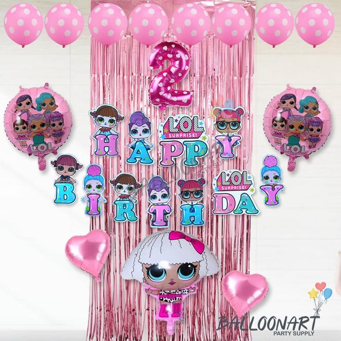 

Terlaris LOL SIMPLE DEKORASI SET/BALON FOIL/DEKORASI ULANG TAHUN ANAK PEREMPUAN SALE