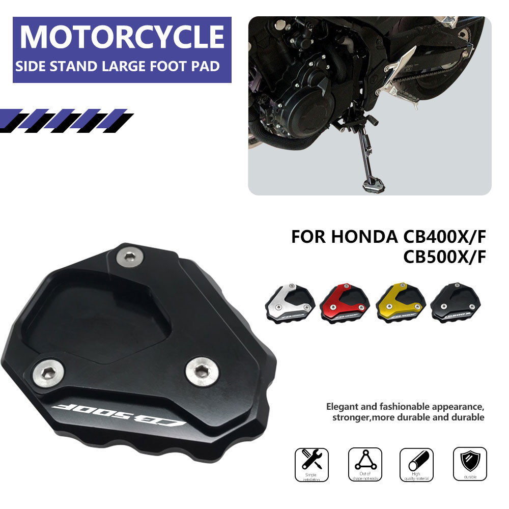 CNC Motorcycle Side Kickstand Support Plate For Honda Dream Wing CB400X CB400F CB500X CB500F 2013-20