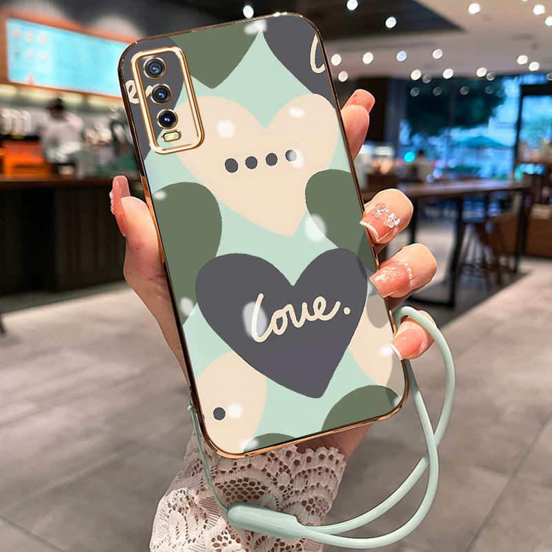 Casing Hp Untuk VIVO Y20 Y20s Y20i Y12A Y20S M Y20S D Y20S G Y11s Y30G Case Casing Hati pola Kesing 