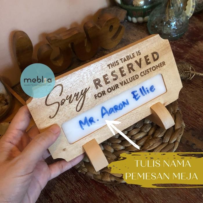 

Jiwan Wooden Reserved Board Papan Reserved Unik Dari Kayu