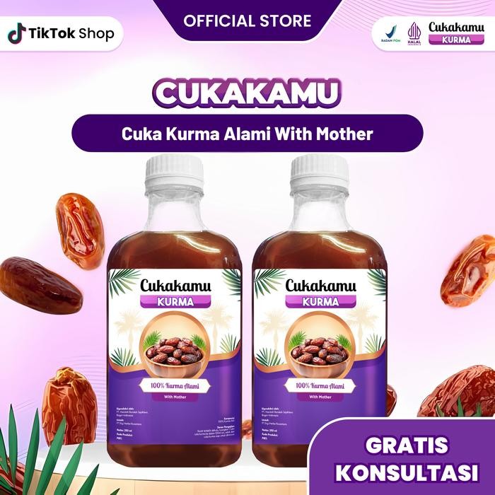 

Cukakamu - Cuka Kurma Alami With Mother - 2 Botol