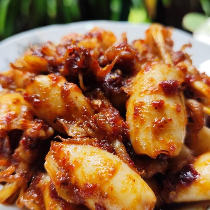 

Cah Sambel Cumi asem. pedas manis masakan kalimantan