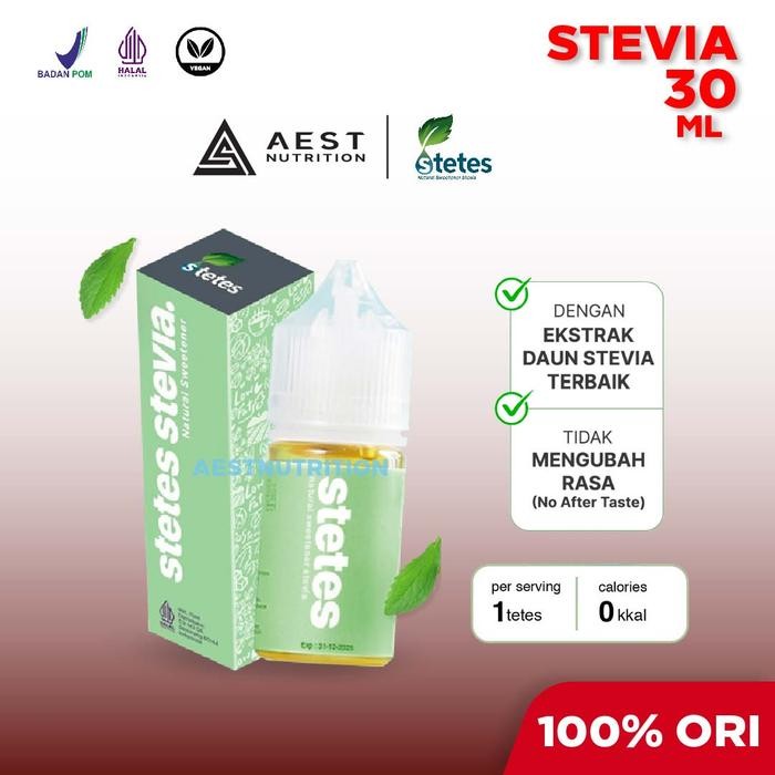 

Stetes Stevia Natural Sweetener 30 ml Pemanis Alami Gula 0 Kalori