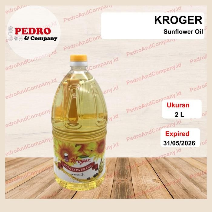 

Kroger Sunflower oil 2 liter minyak biji bunga matahari sun flower seed oil