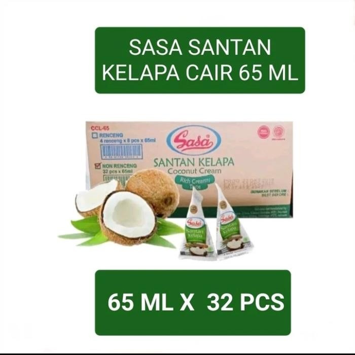 

Sasa santan 1 dus 65ml x 32 pcs santan instan cair 65 ml 1 karton promo murah