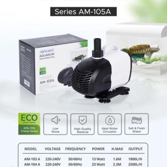 ARMADA POMPA CELUP KOLAM AQUARIUM ARMADA AM 105 A POMPA AIR MANCUR