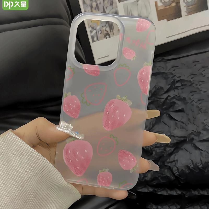 Buah Stroberi Ilustrasi Casing Hp Infinix 10 Plus  60Pro Plus hot 60i Smart 9 Note 50 Pro  I 30I50Is