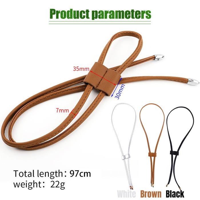 Tali Serut Tas Rajut Kain Bahan Kulit Imitasi / Strap Kulit Sintetis untuk Tas Serut *