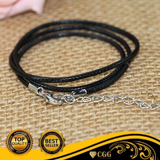 Kalung Tali Kulit Wateroof Necklace Pria Wanita *