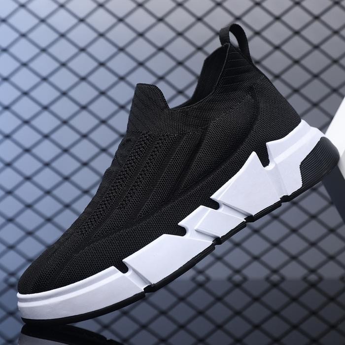 Saint Barkley - Sepatu Sneakers Slip On Rajut Tanpa Tali Pria Import Casual