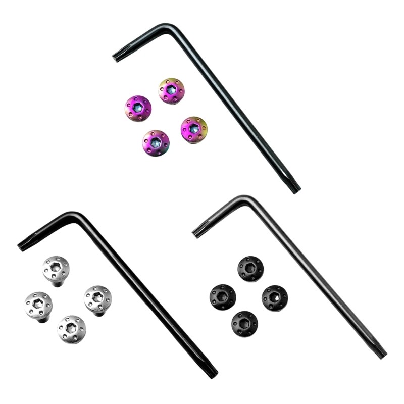 4Piece Stainless Steel Grips Screw Customize for 1911 P4 Grips Enthusiasts