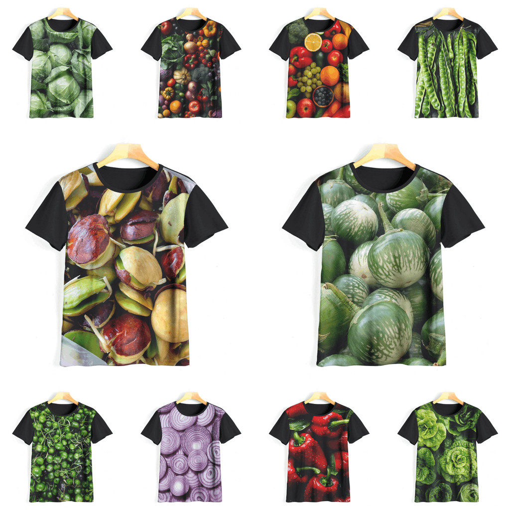 Kaos Motif Sayur Sayuran 3D Keren Kaos Lucu Motif Sayur Baju Tema Sayur Murah Untuk Dewasa