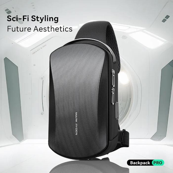 

AO502 Mark Ryden MR3998 Tas Selempang Pria Crossbody Sling Bag USB Hitam Cowok TERBAIK