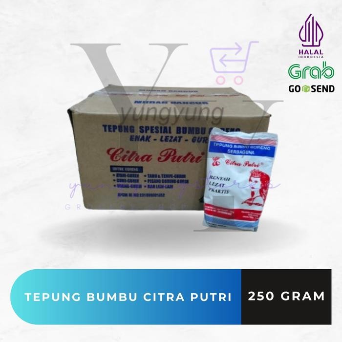 

1 Dus Isi 40 Bungkus Tepung Bumbu Serbaguna Cap Citra Putri 250 Gram