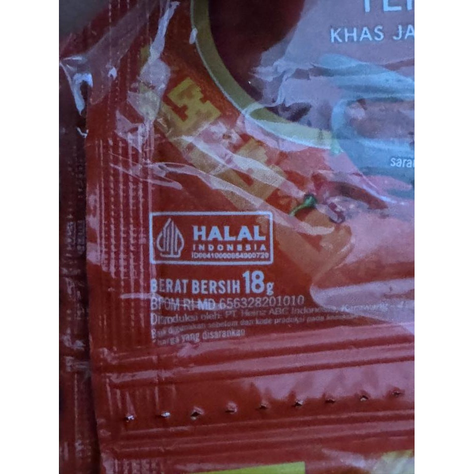 

Sambal Terasi Abc Nusantara Sachet 10 X 18 Gram