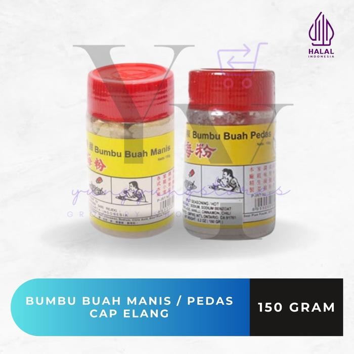 

Bumbu Buah / Garam Buah Manis / Pedas Cap Elang Botol 150 Gram