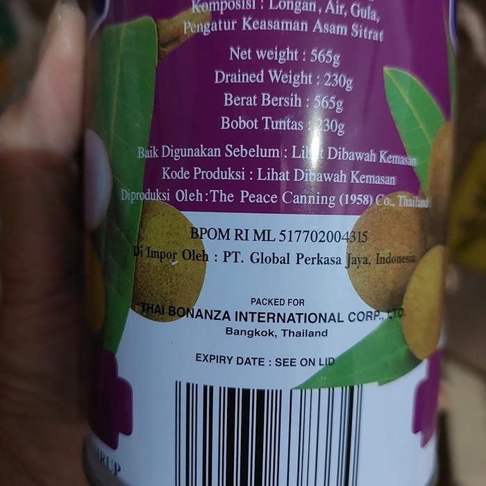 

1 Dus Isi 12 Kaleng Bala Brand Longan In Syrup / Buah Lengkeng Kaleng 565 Gram
