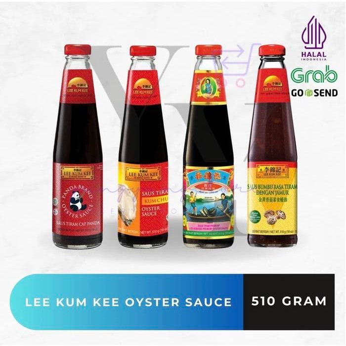 

Saus Tiram Cap Panda / Lee Kum Kee Lkk Oyster Sauce Premium / Kum Chun / Jamur Vegetarian 510 Gram
