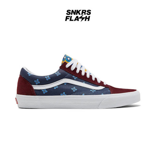 VANS OLD SKOOL TIE PRINT MIX PORT ROYALE MULTI Sepatu Sneakers Unisex - VN0A38G19XI - Size 42
