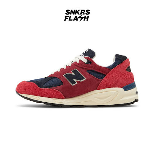 NEW BALANCE 990 V2 MADE IN USA CHRYSANTHEMUM NAVY Sepatu Sneakers Unisex - M990AD2 - Size 45