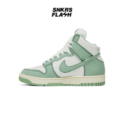 NIKE DUNK HI 1985 ENAMEL GREEN DENIM Sepatu Sneakers Wanita - DV1143300 - Size 36