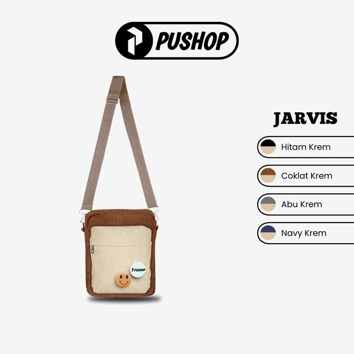

SH558 Pushop Authentic - Tas Selempang JARVIS - Mini Slingbag Uniseks Tas Pria Wanita Corduroy s