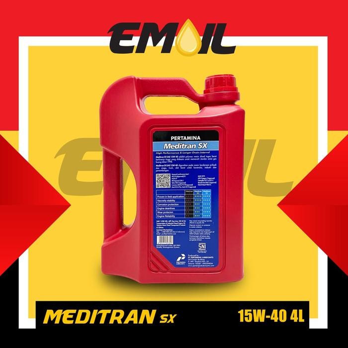 (Allthebest) OLI PERTAMINA MEDITRAN SX sae 15w-40 galon 4 liter