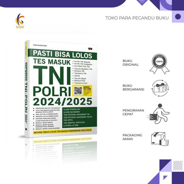 

SALE !!! BUKU REFERENSI - PASTI BISA LOLOS TES MASUK TNI POLRI 2024/2025 - CMEDIA - BUKUKALUKU SMART
