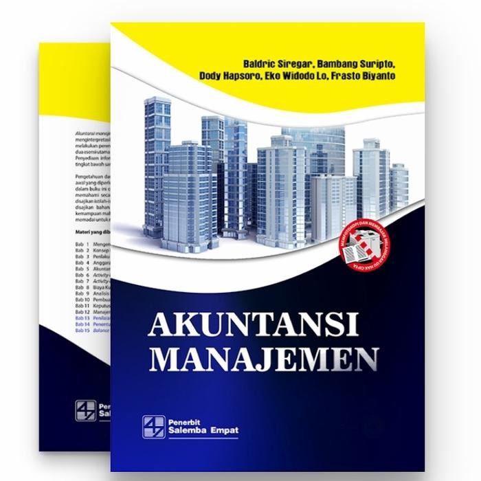 

SALE !!! BUKU AKUNTANSI MANAJEMEN- BALDRIC SIREGAR ORIGINAL SALEMBA READYY