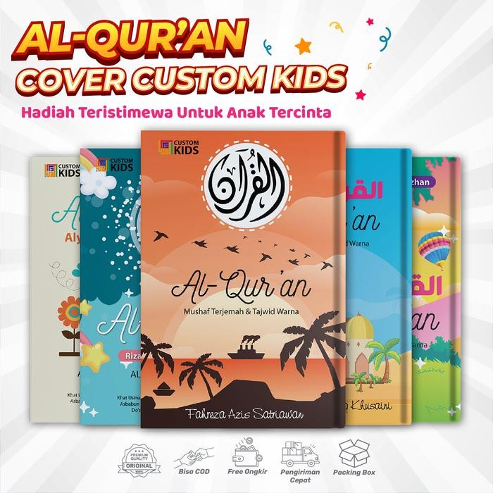 

SALE !!! ALQURAN ALMUBAROK KIDS CUSTOM TULIS NAMA DAN FOTO MUSHAF AL QURAN BELAJAR HAFALAN BERWARNA