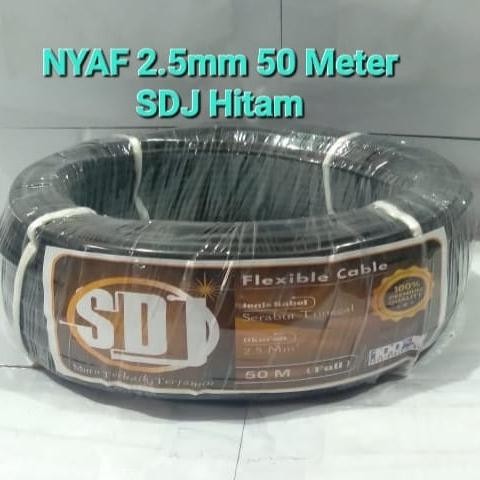 Kabel Nyaf 2,5Mm Panjang 50 Meter Kabel Tunggal Serabut
