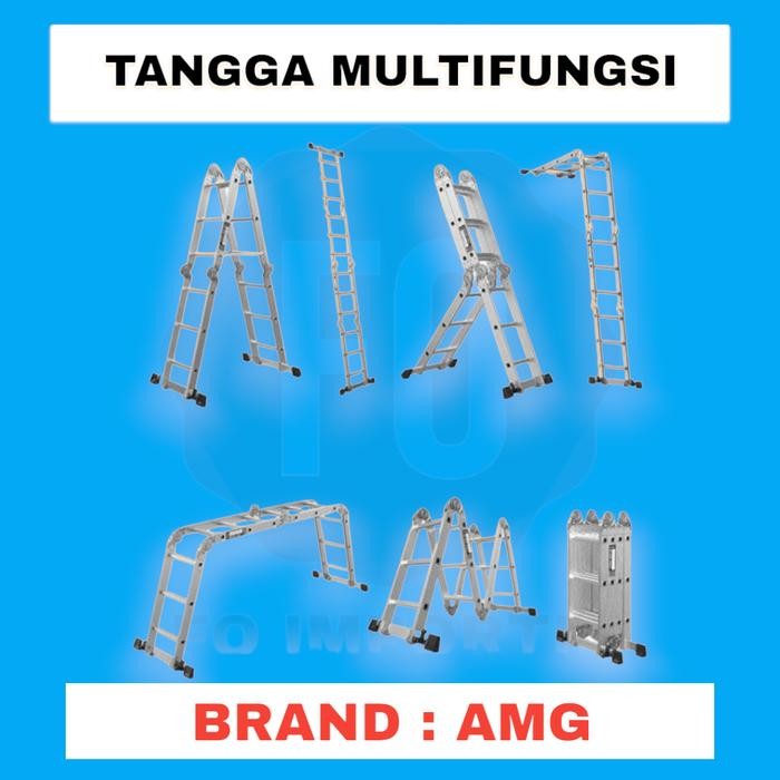 Tangga Lipat Multifungsi AMG 3,7 METER / TANGGA ALUMINIUM 3.7Meter AMG *