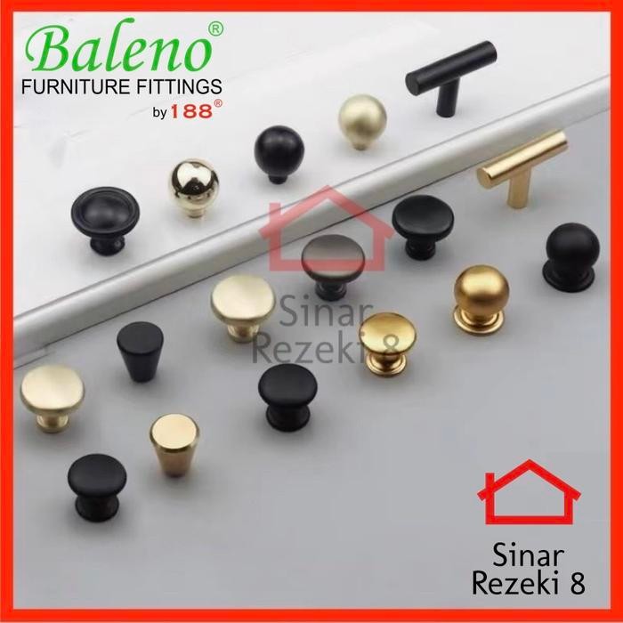 Handle Tarikan Hitam Gold Laci Hitam Minimalis Bulat ng Knob all *