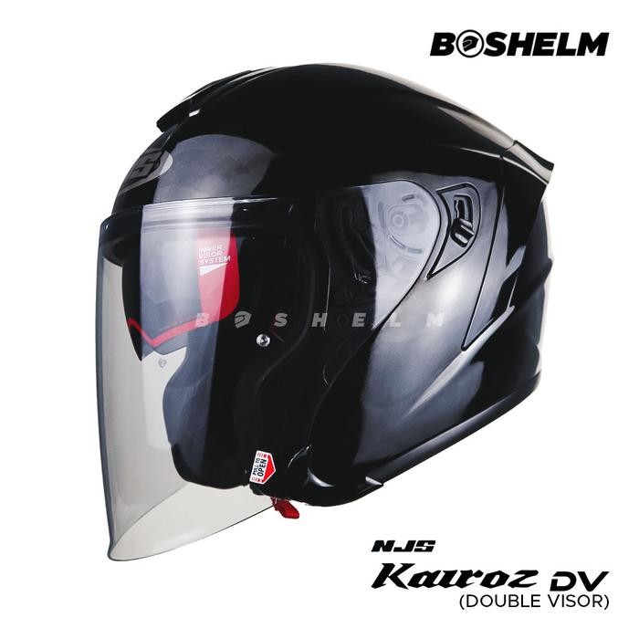 Helm NJS Kairoz SOLID Double Visor Helm Half Face SNI *
