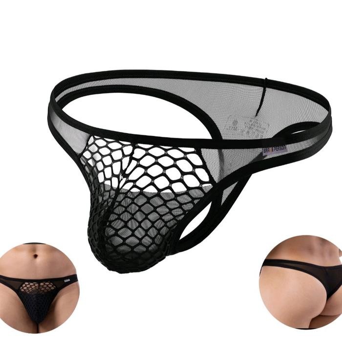 Barang Terlaris Brave Person Bikini Thong Mesh Fabric Celana Dalam Pria Ready