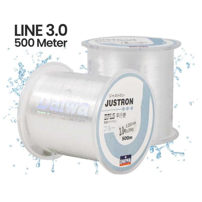 Senar Justron Ukuran 0,28 Kekuatan 8,2kg / Senar Pancing Nylon 500M / senar Anti Melinting dan cepat