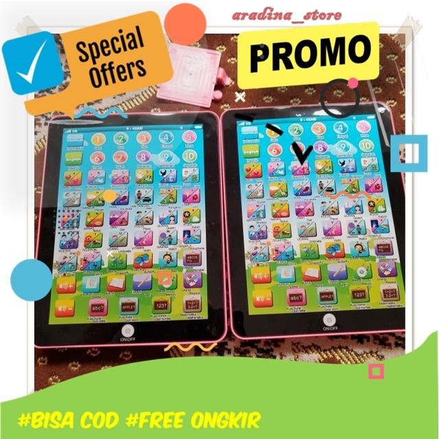 Ipad Mini Play Pad Edukatif 2 Bahasa Mainan Edukasi Anak 2 3 4 5 6 Thn