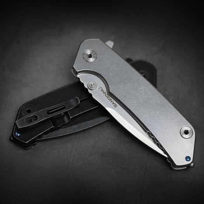 Sanrenmu 9008 Outdoor Folding Knife 12C27 Blade Ball Bearing Camp Terlaris