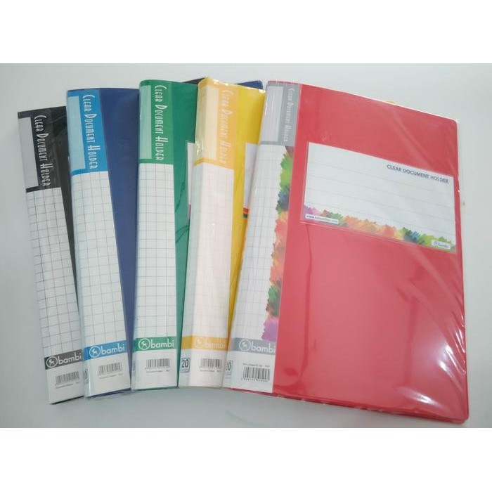 

Map Dokumen Keeper / Clear Dokumen Holder Folio Bambi 60 Pockets