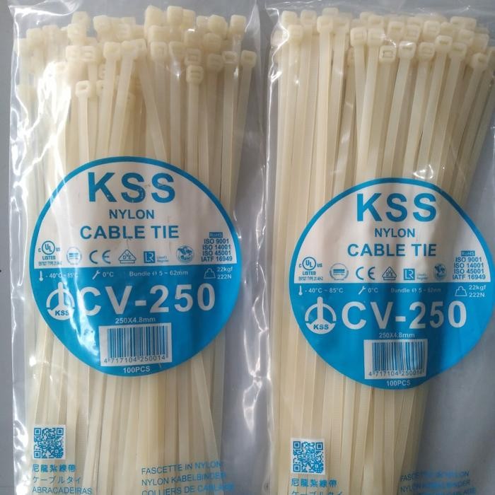 

Kabel Ties Cv 250 Kss Isi 100 Pcs ( Cable Tie / Ties )