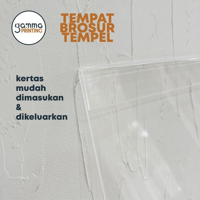 

Akrilik Tempat Poster A2 Horizontal Tempel Dinding / Brosur Holder Qris Barcode Menu Wall Acrylic A2