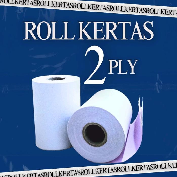 

(GRAB/GOSEND) 75 x 60 NCR 2 PLY PAPER ROLL 1 DUS 100 ROLL Struk Putih Merah Kertas